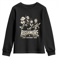 Rushmore 250th Birthday Tour Band Youth Sweatshirt Presidents Rock Concert Historical Collages