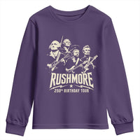 Rushmore 250th Birthday Tour Band Youth Sweatshirt Presidents Rock Concert Historical Collages