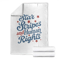 Stars and Stripes and Human Rights Throw Blanket Progressive Patriotic Equality Modern Patriot