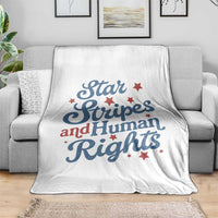 Stars and Stripes and Human Rights Throw Blanket Progressive Patriotic Equality Modern Patriot