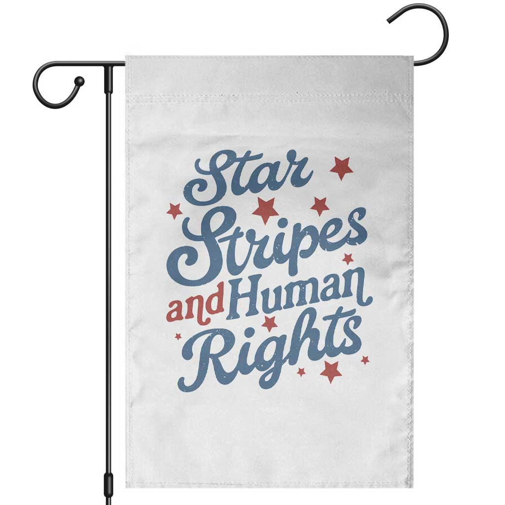 Stars and Stripes and Human Rights Garden Flag Progressive Patriotic Equality Modern Patriot