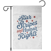 Stars and Stripes and Human Rights Garden Flag Progressive Patriotic Equality Modern Patriot