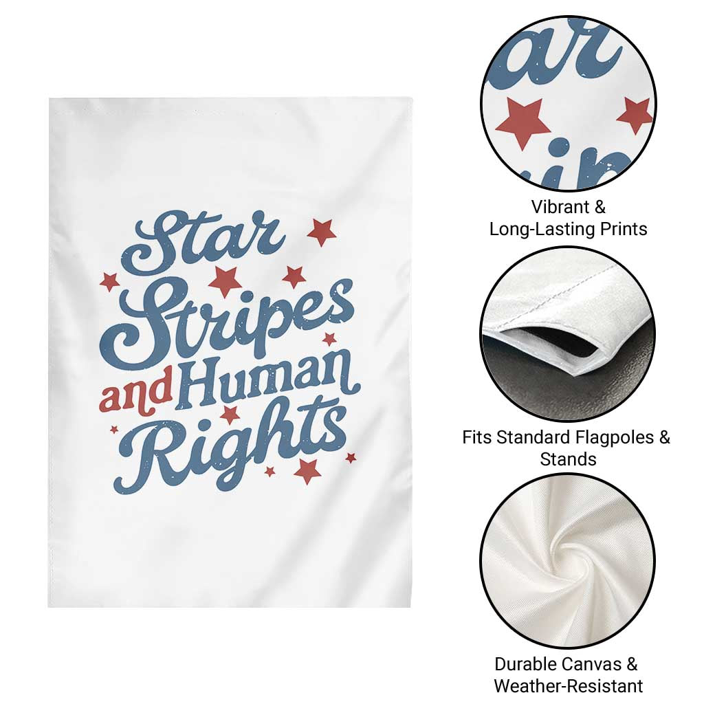 Stars and Stripes and Human Rights Garden Flag Progressive Patriotic Equality Modern Patriot