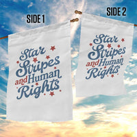 Stars and Stripes and Human Rights Garden Flag Progressive Patriotic Equality Modern Patriot