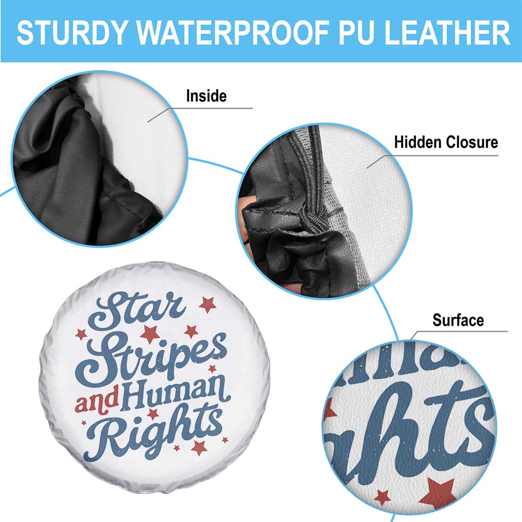 Stars and Stripes and Human Rights Spare Tire Cover Progressive Patriotic Equality Modern Patriot