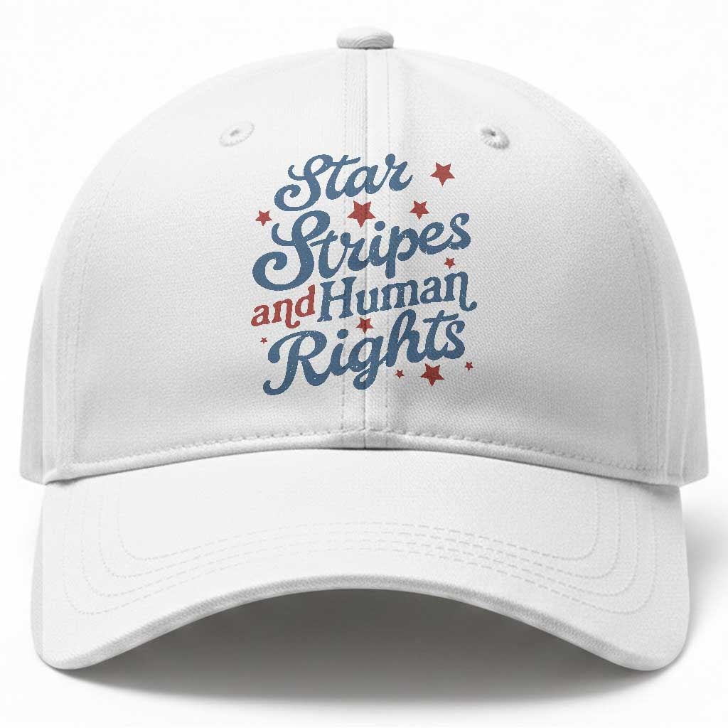 Stars and Stripes and Human Rights Baseball Cap Progressive Patriotic Equality Modern Patriot