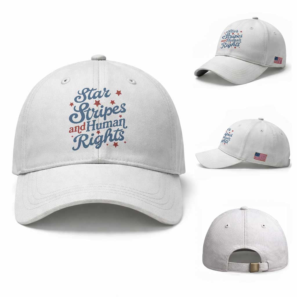 Stars and Stripes and Human Rights Baseball Cap Progressive Patriotic Equality Modern Patriot
