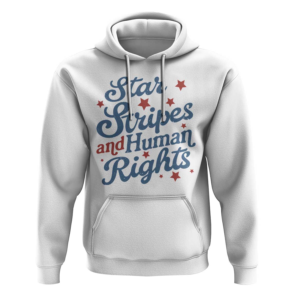 Stars and Stripes and Human Rights Hoodie Progressive Patriotic Equality Modern Patriot