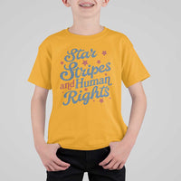 Stars and Stripes and Human Rights T Shirt For Kid Progressive Patriotic Equality Modern Patriot