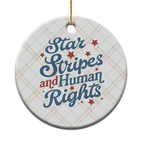 Stars and Stripes and Human Rights Ceramic Ornament Progressive Patriotic Equality Modern Patriot