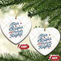 Stars and Stripes and Human Rights Ceramic Ornament Progressive Patriotic Equality Modern Patriot