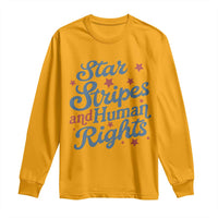 Stars and Stripes and Human Rights Long Sleeve Shirt Progressive Patriotic Equality Modern Patriot