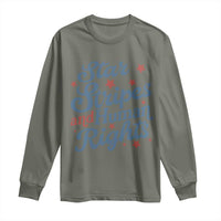 Stars and Stripes and Human Rights Long Sleeve Shirt Progressive Patriotic Equality Modern Patriot