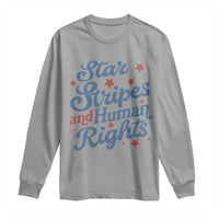 Stars and Stripes and Human Rights Long Sleeve Shirt Progressive Patriotic Equality Modern Patriot