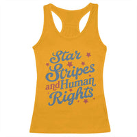 Stars and Stripes and Human Rights Racerback Tank Top Progressive Patriotic Equality Modern Patriot