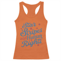 Stars and Stripes and Human Rights Racerback Tank Top Progressive Patriotic Equality Modern Patriot