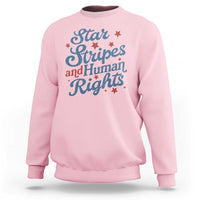 Stars and Stripes and Human Rights Sweatshirt Progressive Patriotic Equality Modern Patriot