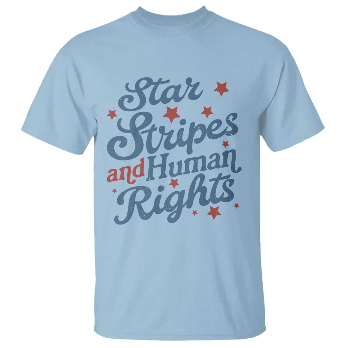 Stars and Stripes and Human Rights T Shirt Progressive Patriotic Equality Modern Patriot