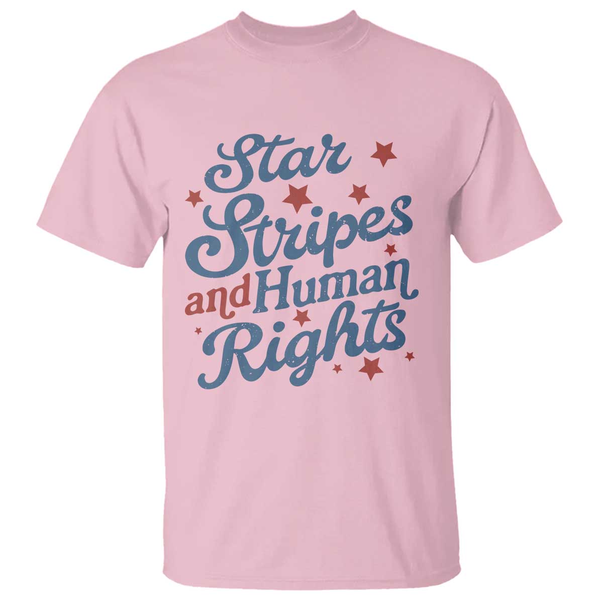 Stars and Stripes and Human Rights T Shirt Progressive Patriotic Equality Modern Patriot