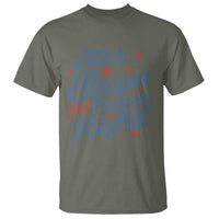 Stars and Stripes and Human Rights T Shirt Progressive Patriotic Equality Modern Patriot