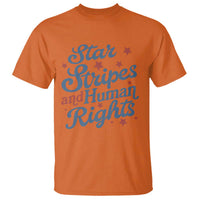 Stars and Stripes and Human Rights T Shirt Progressive Patriotic Equality Modern Patriot