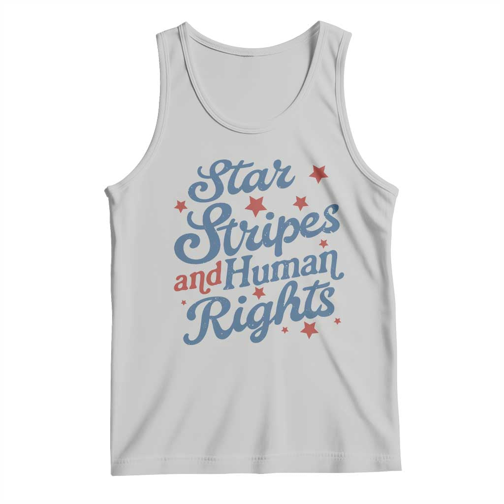 Stars and Stripes and Human Rights Tank Top Progressive Patriotic Equality Modern Patriot