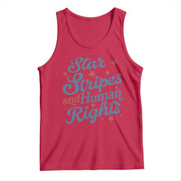 Stars and Stripes and Human Rights Tank Top Progressive Patriotic Equality Modern Patriot