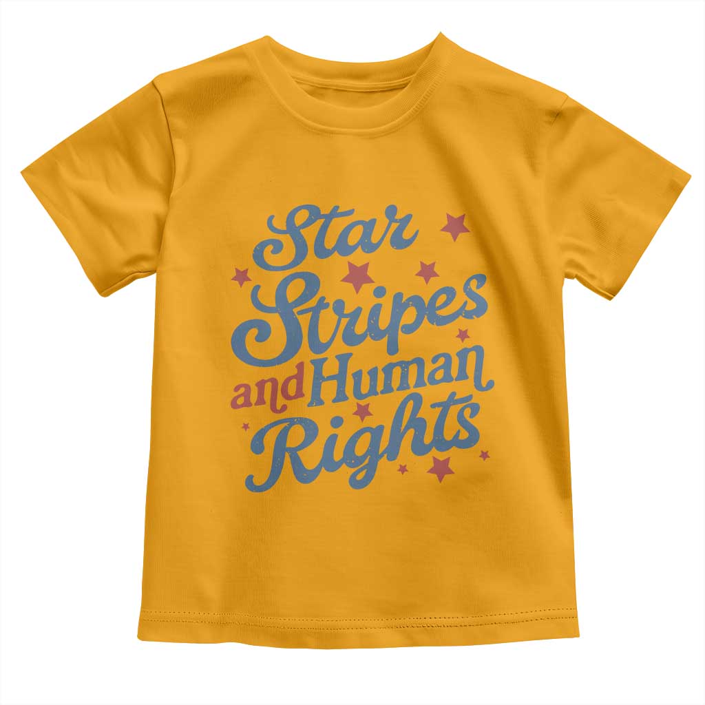 Stars and Stripes and Human Rights Toddler T Shirt Progressive Patriotic Equality Modern Patriot