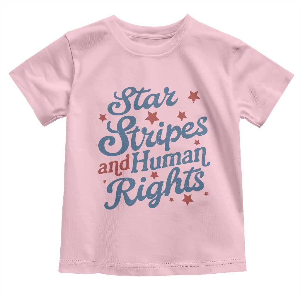 Stars and Stripes and Human Rights Toddler T Shirt Progressive Patriotic Equality Modern Patriot