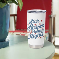 Stars and Stripes and Human Rights Tumbler Cup Progressive Patriotic Equality Modern Patriot