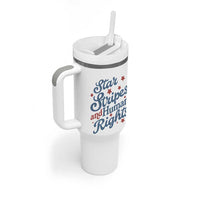 Stars and Stripes and Human Rights Tumbler With Handle Progressive Patriotic Equality Modern Patriot