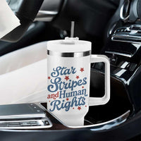 Stars and Stripes and Human Rights Tumbler With Handle Progressive Patriotic Equality Modern Patriot