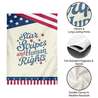 Stars and Stripes and Human Rights Patriotic Garden Flag Progressive Equality Modern Patriot