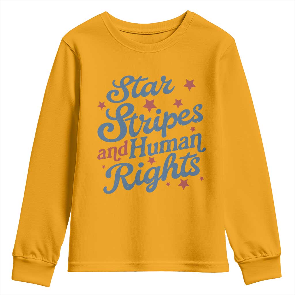 Stars and Stripes and Human Rights Youth Sweatshirt Progressive Patriotic Equality Modern Patriot