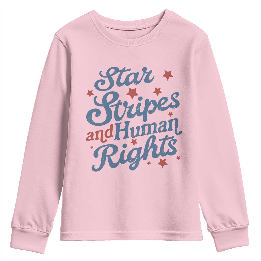 Stars and Stripes and Human Rights Youth Sweatshirt Progressive Patriotic Equality Modern Patriot