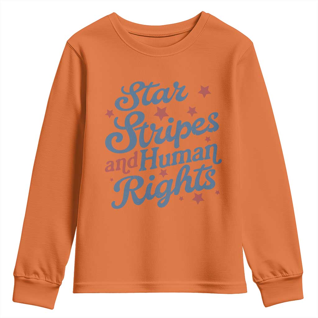 Stars and Stripes and Human Rights Youth Sweatshirt Progressive Patriotic Equality Modern Patriot