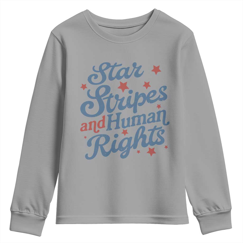 Stars and Stripes and Human Rights Youth Sweatshirt Progressive Patriotic Equality Modern Patriot