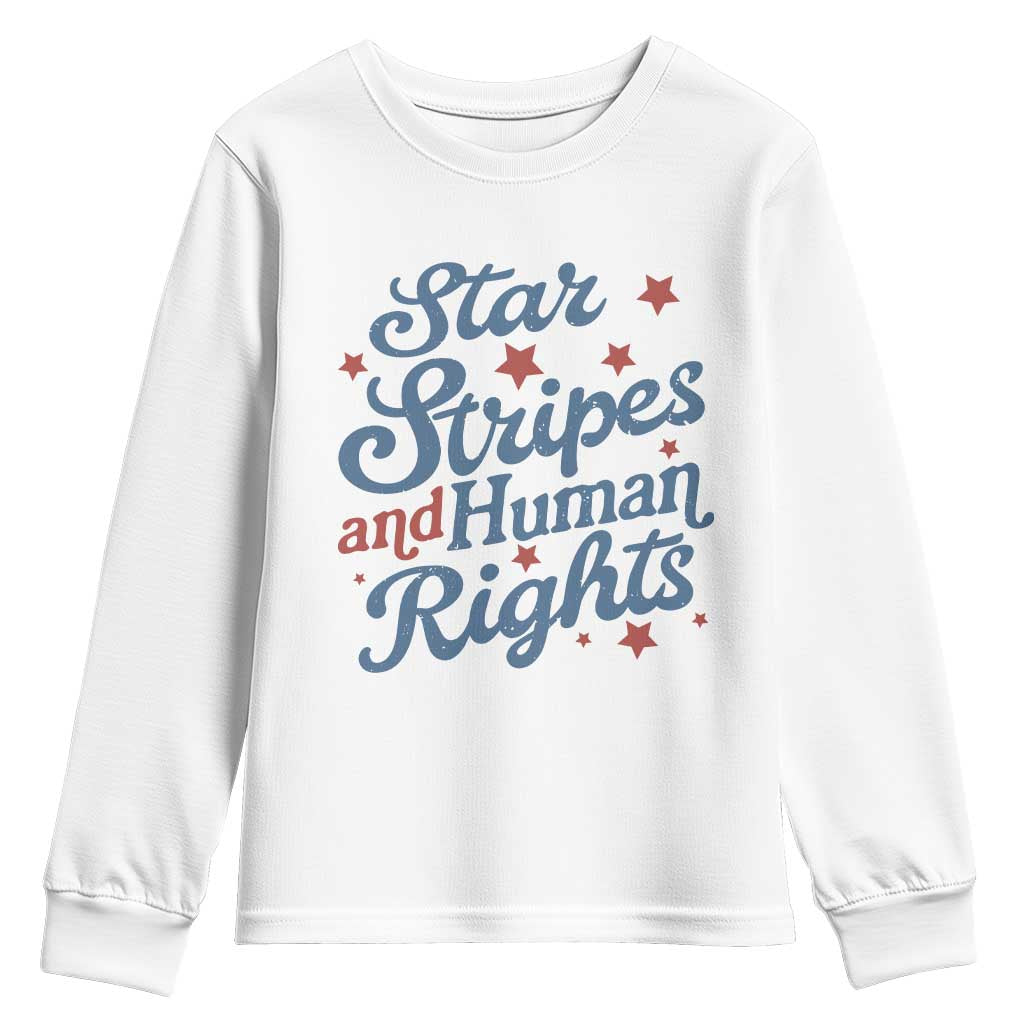 Stars and Stripes and Human Rights Youth Sweatshirt Progressive Patriotic Equality Modern Patriot