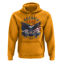 250 Years of Freedom Patriotic Eagle Hoodie One Nation Under God 1776-2026 250th Anniversary