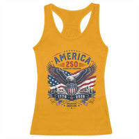 250 Years of Freedom Patriotic Eagle Racerback Tank Top One Nation Under God 1776-2026 250th Anniversary