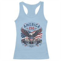 250 Years of Freedom Patriotic Eagle Racerback Tank Top One Nation Under God 1776-2026 250th Anniversary