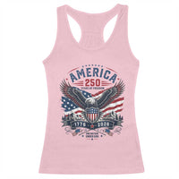 250 Years of Freedom Patriotic Eagle Racerback Tank Top One Nation Under God 1776-2026 250th Anniversary