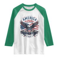 250 Years of Freedom Patriotic Eagle Raglan Shirt One Nation Under God 1776-2026 250th Anniversary