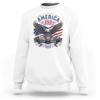 250 Years of Freedom Patriotic Eagle Sweatshirt One Nation Under God 1776-2026 250th Anniversary