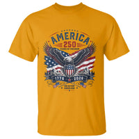 250 Years of Freedom Patriotic Eagle T Shirt One Nation Under God 1776-2026 250th Anniversary