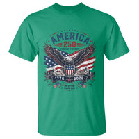 250 Years of Freedom Patriotic Eagle T Shirt One Nation Under God 1776-2026 250th Anniversary