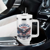 250 Years of Freedom Patriotic Eagle Tumbler With Handle One Nation Under God 1776-2026 250th Anniversary