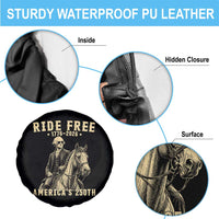 Ride Free 1776-2026 George Washington on Horseback Graphic Spare Tire Cover Vintage 250th Anniversary Semiquincentennial