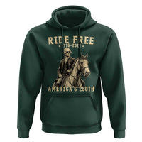 Ride Free 1776-2026 George Washington on Horseback Graphic Hoodie Vintage 250th Anniversary Semiquincentennial