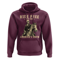 Ride Free 1776-2026 George Washington on Horseback Graphic Hoodie Vintage 250th Anniversary Semiquincentennial